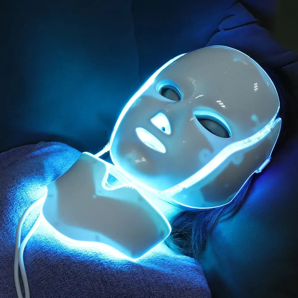 7 Colors Light LED Face Neck Beauty Mask Photon Red Light Facial Skin Care anti Aging Rejuvenation Brighten Skin Care Tool